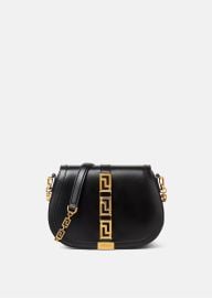 Versace Womens Greca Goddess Large Shoulder Bag in Black Versace US at Versace